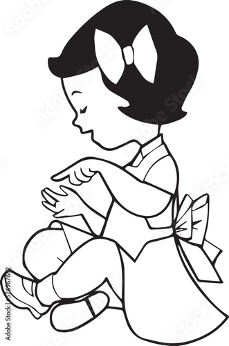 girl counting