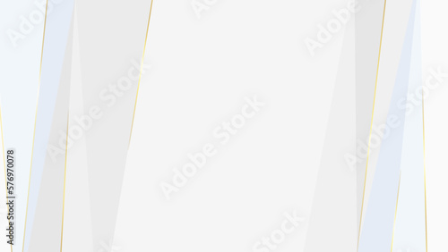 White and grey background with golden lines. Vector illustration. Eps 10