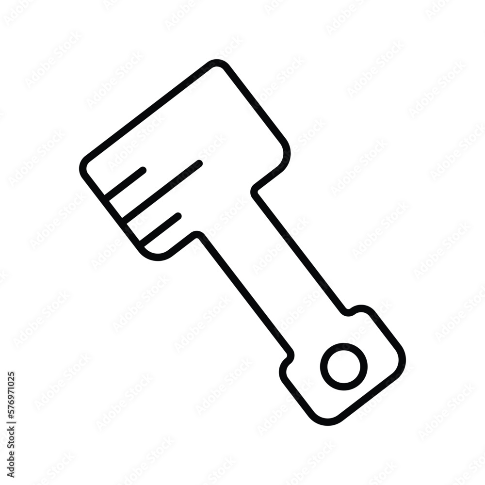 Pistons icon illustration. icon related to car service, car repair. outline icon style. Simple vector design editable