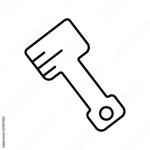 Pistons icon illustration. icon related to car service, car repair. outline icon style. Simple vector design editable