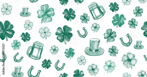 St. Patrick's Day set. Hand drawn illustrations	
