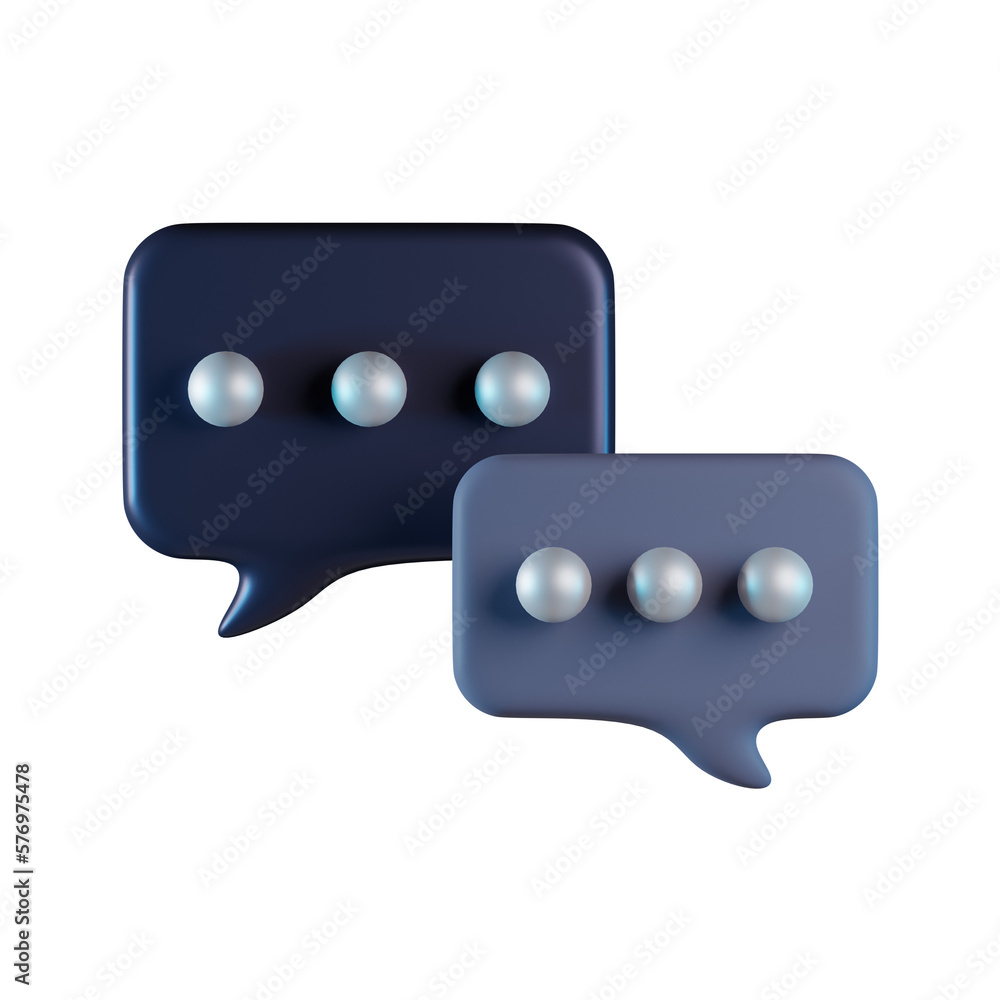 Bubble Messenger 3D Icon Bubble Messenger 3D Icon