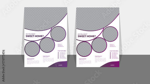 Modern technological stylish simple modified luxury simple clean real estate flyer