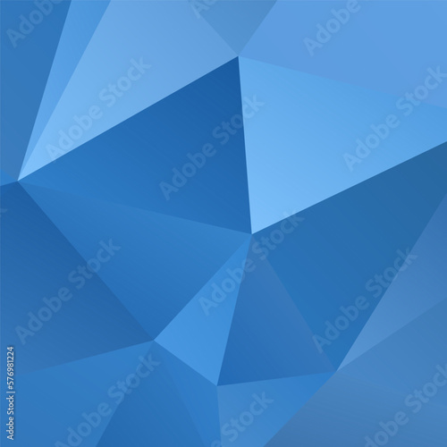 Abstract Blue Triangle Geometric Background  Vector Illustration.