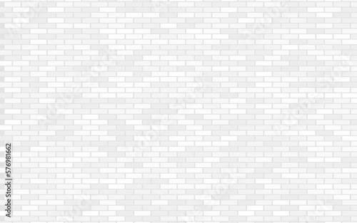 Random white and gray color seamless brick wall pattern. White brick wall may used as background