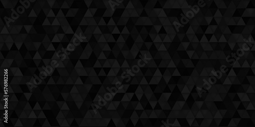 Abstract retro pattern of geometric shapes. Black triangle mosaic backdrop. Geometric hipster triangular background, vector