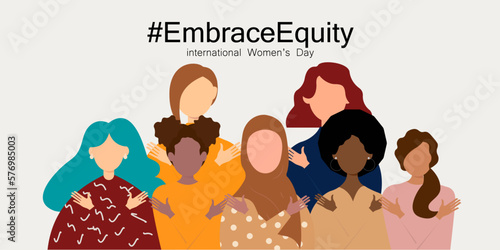 International Women's Day banner. #EmbraceEquity
