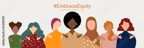 International Women's Day banner. #EmbraceEquity