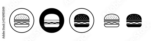 Burger icon vector illustration. burger sign and symbol. hamburger