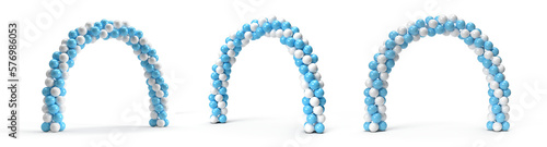 Foto 3d rendering of Arch Balloons Isolated