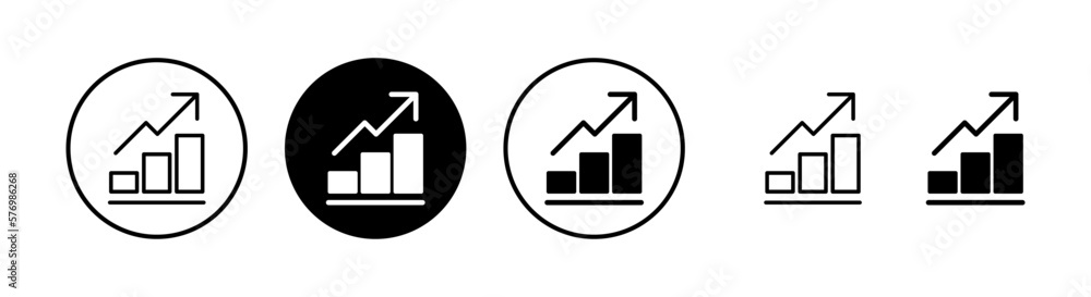 Growing graph Icon vector illustration. Chart sign and symbol. diagram icon Growing graph Icon vector illustration. Chart sign and symbol. diagram icon