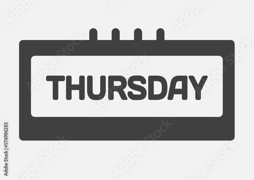 Template icon page calendar, day of week Thursday