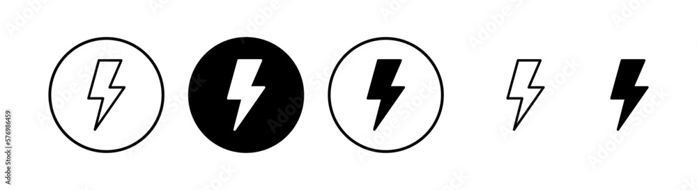 Lightning icon vector illustration. electric sign and symbol. power icon. energy sign Lightning icon vector illustration. electric sign and symbol. power icon. energy sign