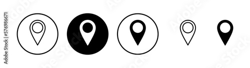 Pin icon vector illustration. Location sign and symbol. destination icon. map pin
