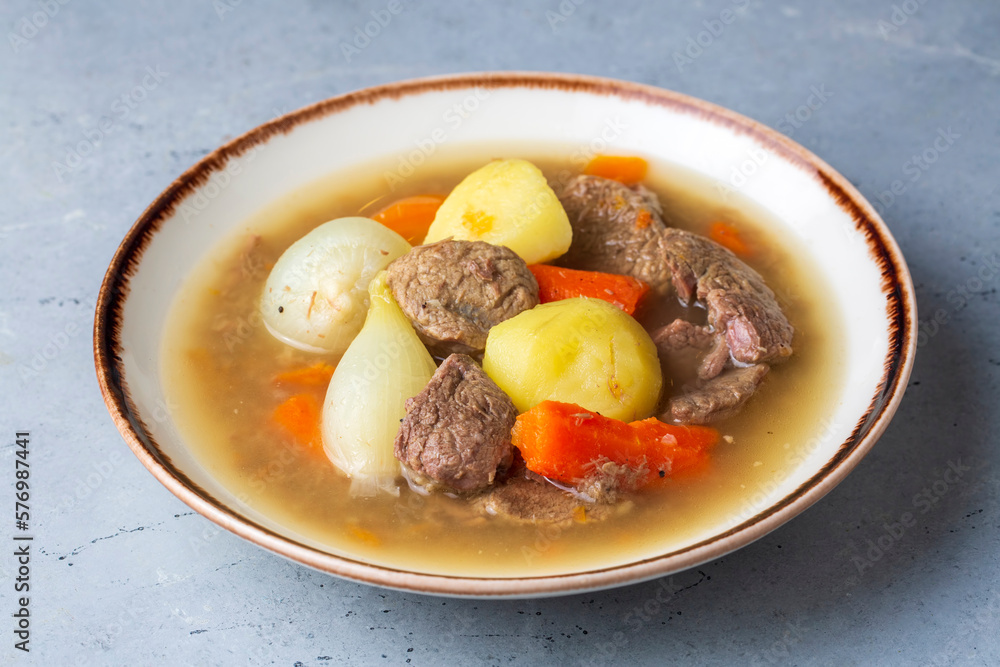 Turkish Kuzu - et Haslama - Lamb - meat Stew with Potatoes and Carrot Turkish Kuzu - et Haslama - Lamb - meat Stew with Potatoes and Carrot