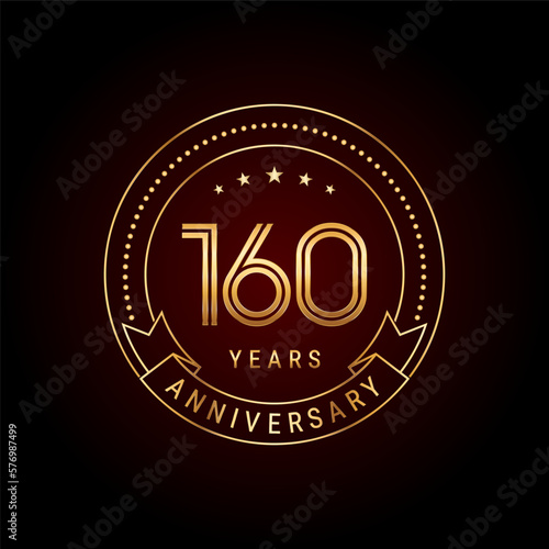 160th year anniversary celebration. Logo Vector Template Illustration
