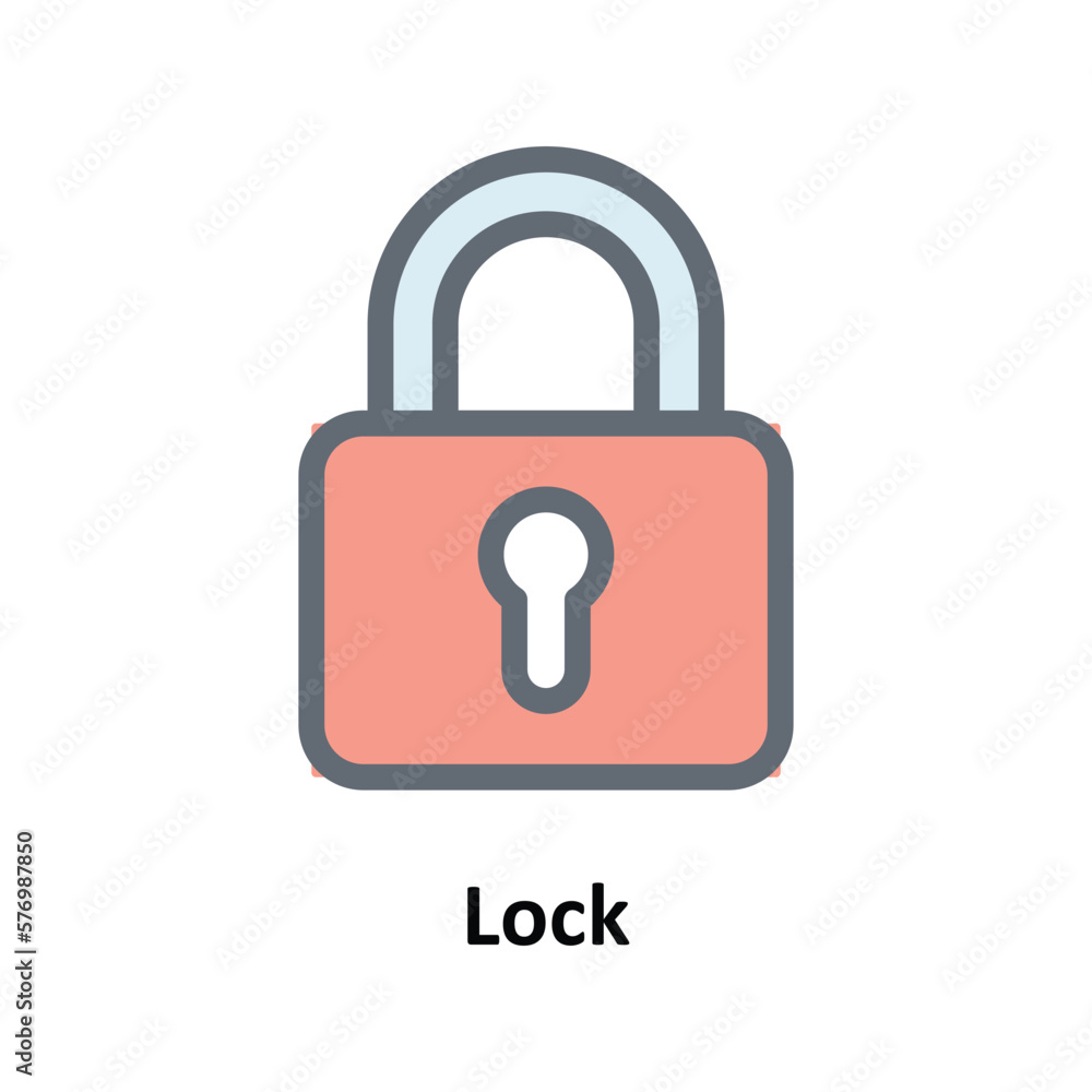 Lock Vector Fill Outline Icons. Simple stock illustration stock Lock Vector Fill Outline Icons. Simple stock illustration stock