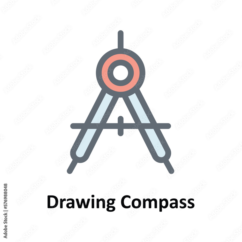 Drawing Compass Vector Fill Outline Icons. Simple stock illustration stock Drawing Compass Vector Fill Outline Icons. Simple stock illustration stock