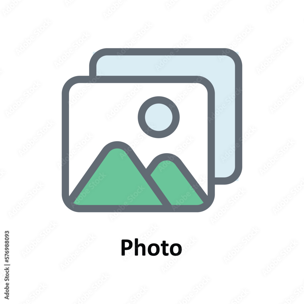 Photo Vector Fill Outline Icons. Simple stock illustration stock Photo Vector Fill Outline Icons. Simple stock illustration stock