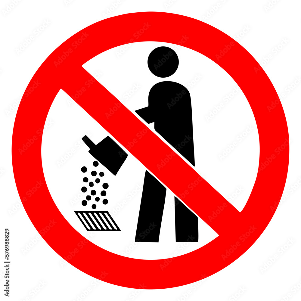 no drain pollution safety sign Stock Vector Adobe Stock