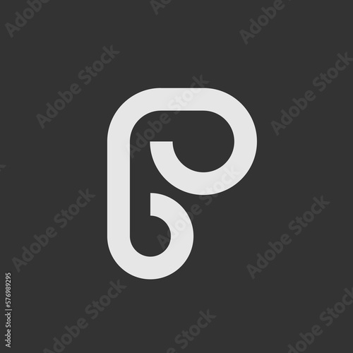 elephant simple line icon logo vector design, modern logo pictogram design of big mammoth