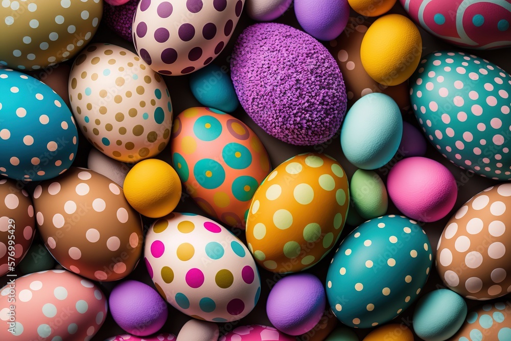 colorful Easter eggs Background, Generative AI colorful Easter eggs Background, Generative AI