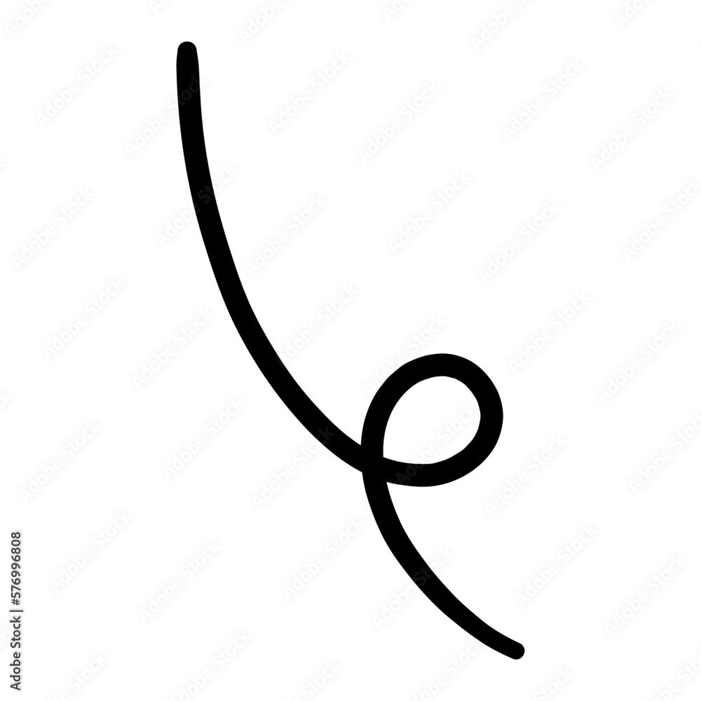 Abstract Curl Line. Hand Drawn Element Design Abstract Curl Line. Hand Drawn Element Design