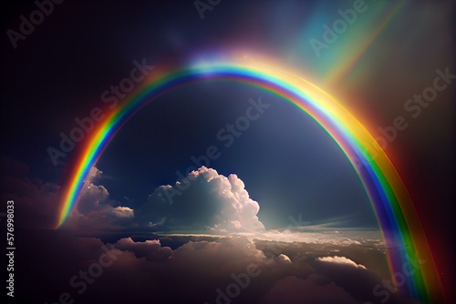 rainbow in the sky, AI Generated © forenna