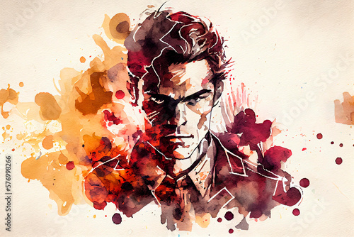 background image of detective, character, clever person, AI Generated