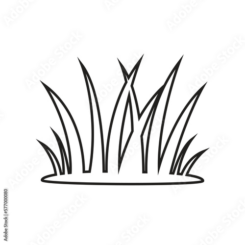 grass  icon  line  vector  illustration  design  logo  template  flat  trendy collection