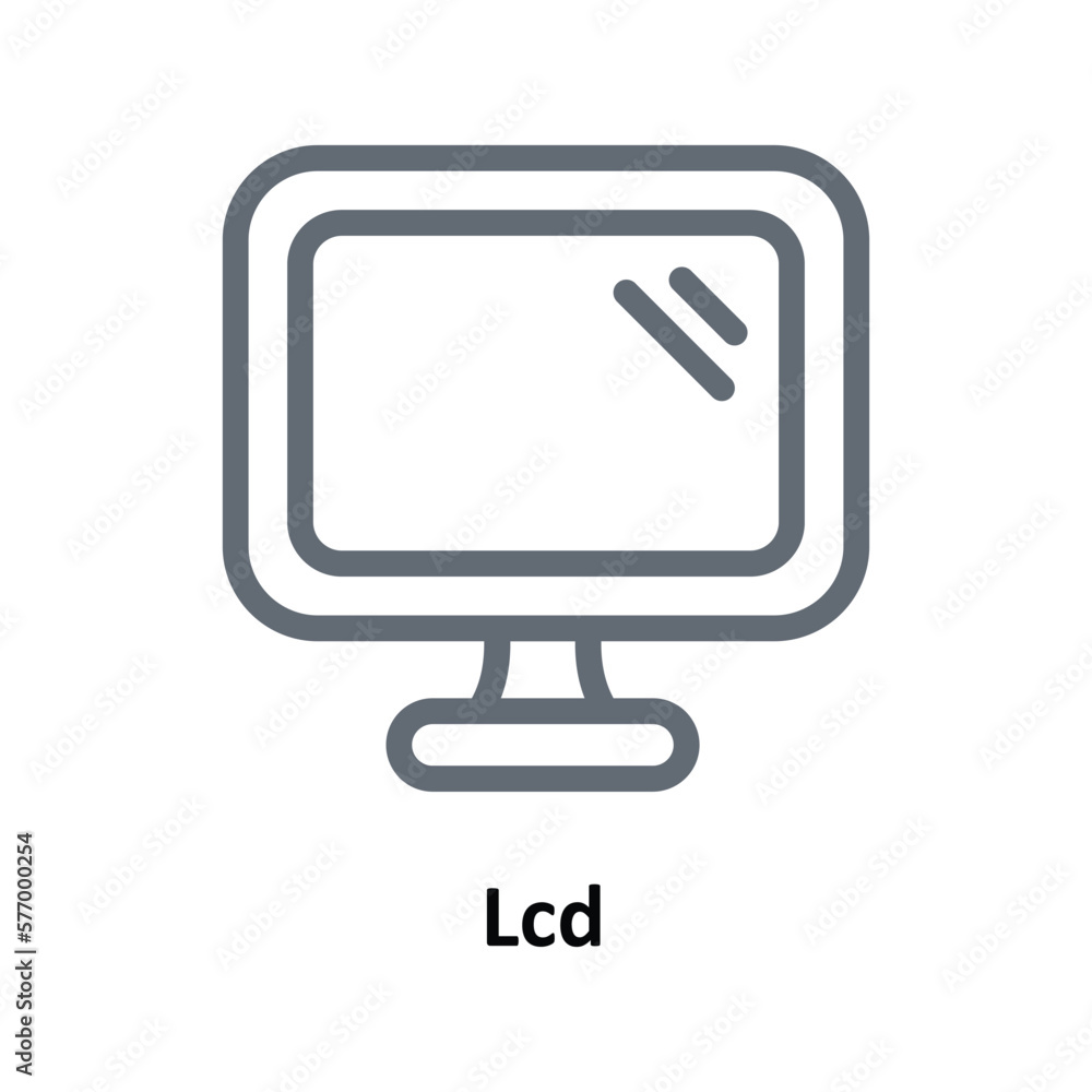 Lcd Vector Outline Icons. Simple stock illustration stock Lcd Vector Outline Icons. Simple stock illustration stock