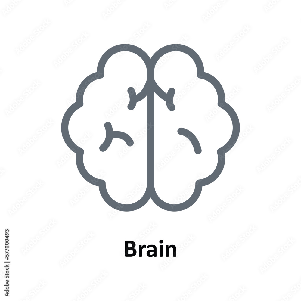 Brain Vector Outline Icons. Simple stock illustration stock Brain Vector Outline Icons. Simple stock illustration stock