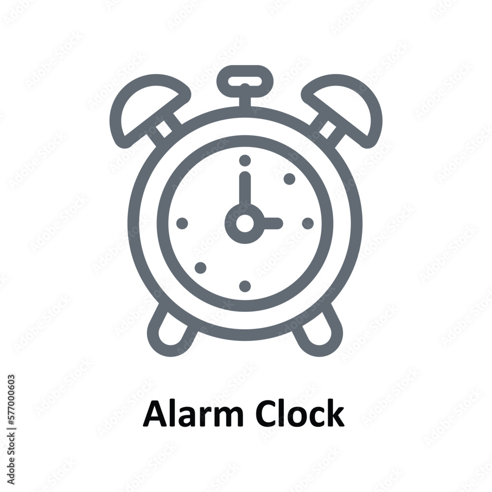 Alarm Clock Vector Outline Icons. Simple stock illustration stock Alarm Clock Vector Outline Icons. Simple stock illustration stock