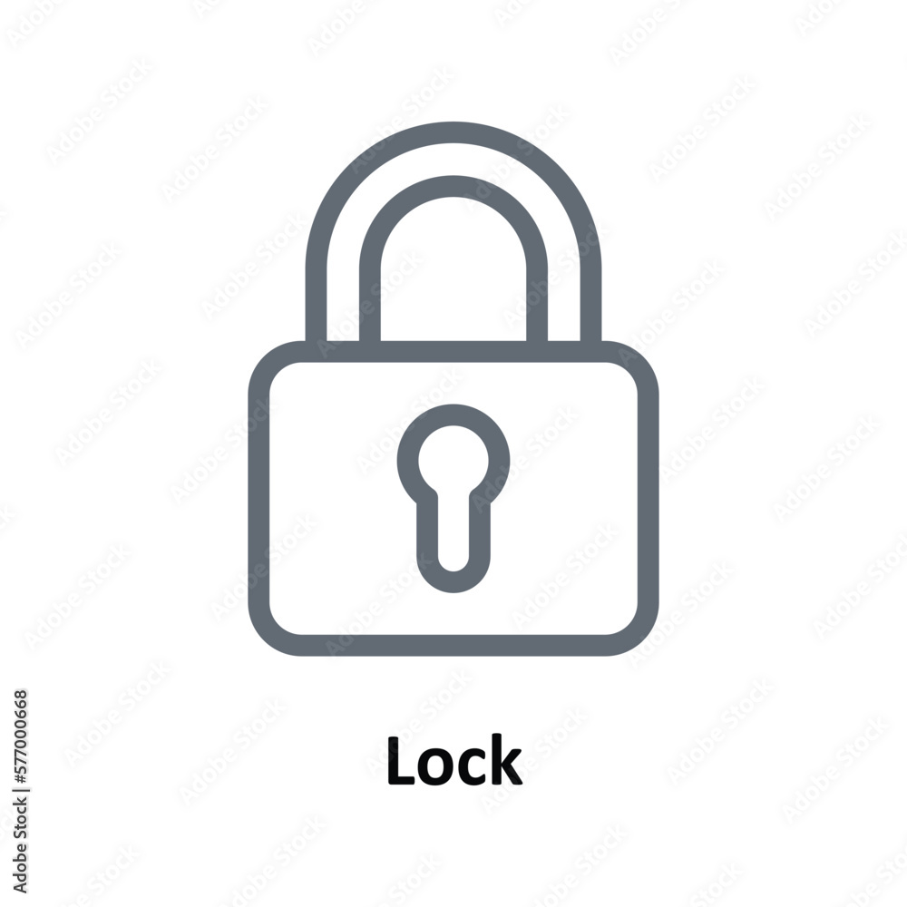 Lock Vector Outline Icons. Simple stock illustration stock Lock Vector Outline Icons. Simple stock illustration stock