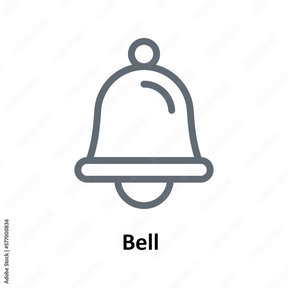 Bell  Vector  Outline Icons. Simple stock illustration stock