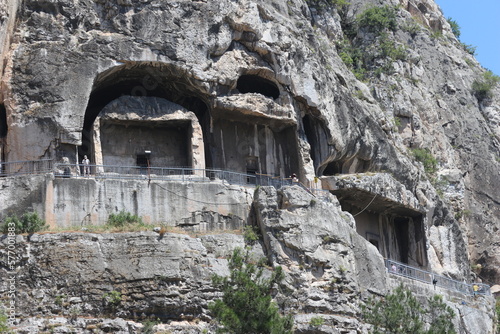 Pontic Kings Rock Tombs in the mountains of Amasya photo