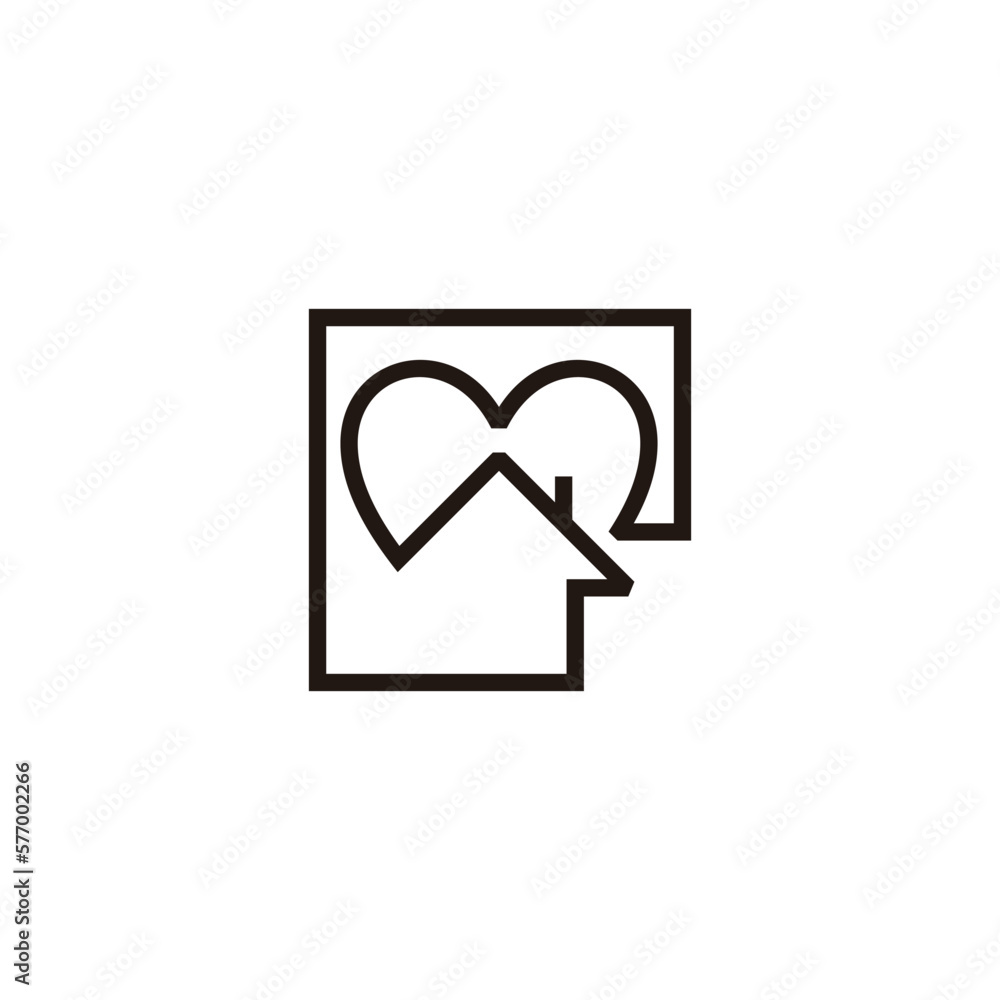 lovely home property infinity square logo vector lovely home property infinity square logo vector