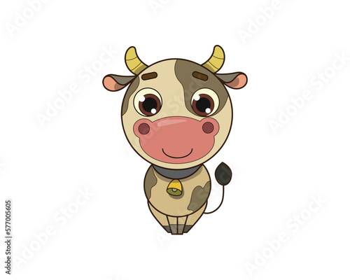 Cow vector isolated colour icon. Cow animal vector icon. Cow icon