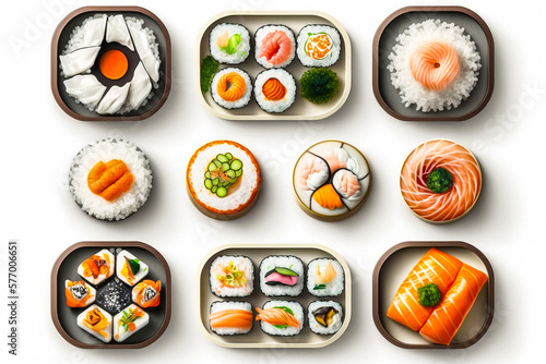 Assortiments de sushis - générative ia