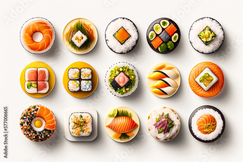 Assortiments de sushis - générative ia