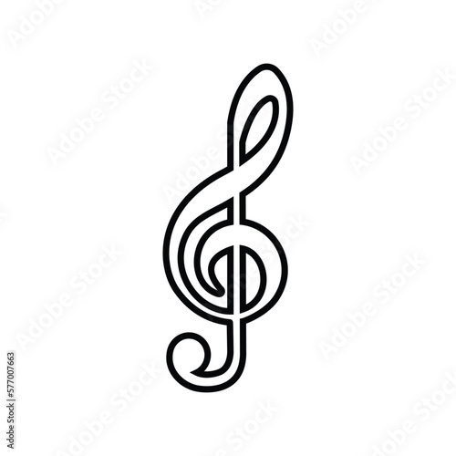 musical notes, icon, line, vector, illustration, design, logo, template, flat, trendy,collection