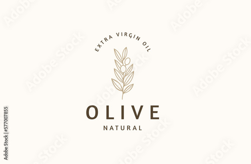 Olive logo icon design template flat. Natural extra virgin oil. beauty, cosmetic and food