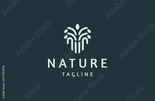 Tree logo icon design template flat. Landscape, nature, park, forest
