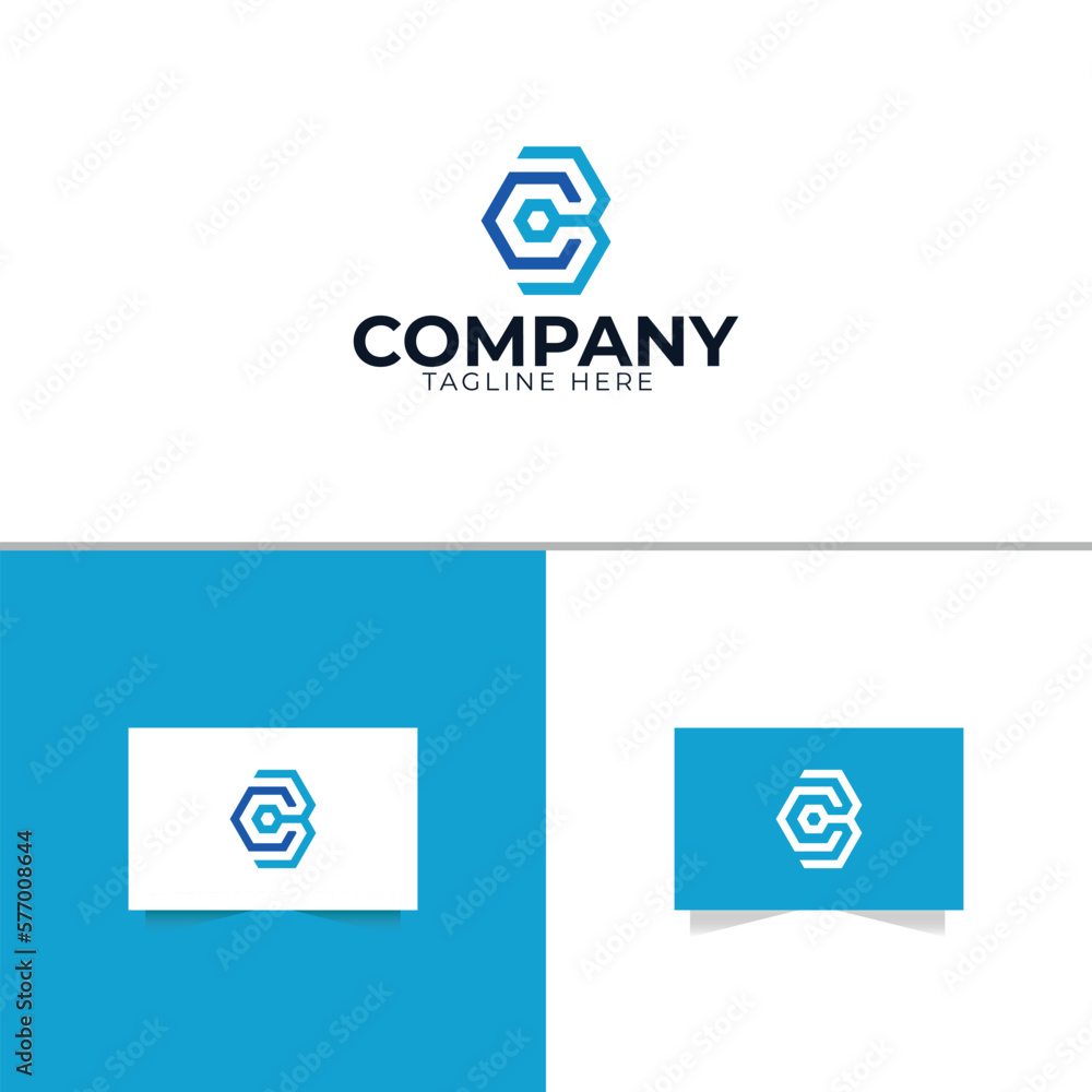 Letter C and B bait logo design vector template Letter C and B bait logo design vector template