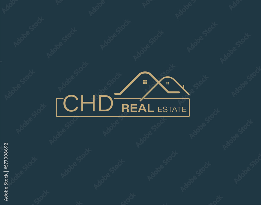 CHD Real Estate and Consultants Logo Design Vectors images. Luxury Real Estate Logo Design