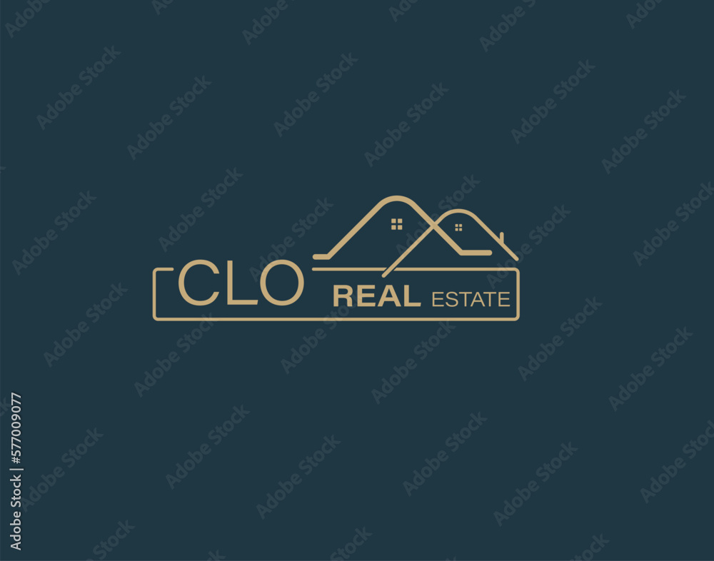 CLO Real Estate and Consultants Logo Design Vectors images. Luxury Real Estate Logo Design