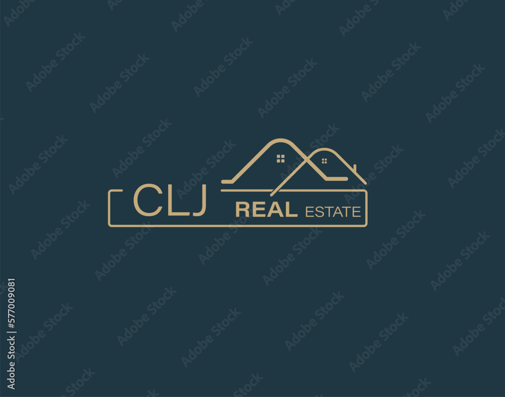 CLJ Real Estate and Consultants Logo Design Vectors images. Luxury Real Estate Logo Design