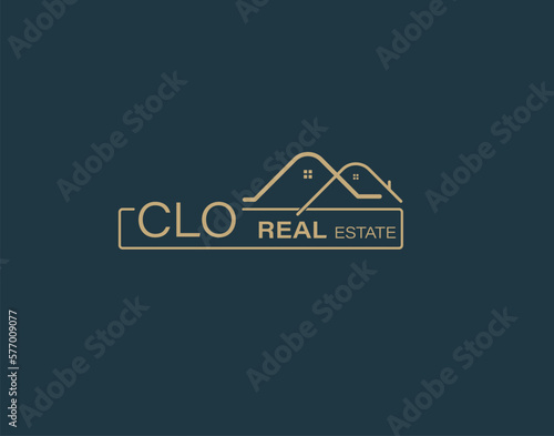 CLO Real Estate and Consultants Logo Design Vectors images. Luxury Real Estate Logo Design