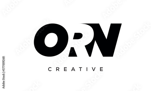 ORN letters negative space logo design. creative typography monogram vector