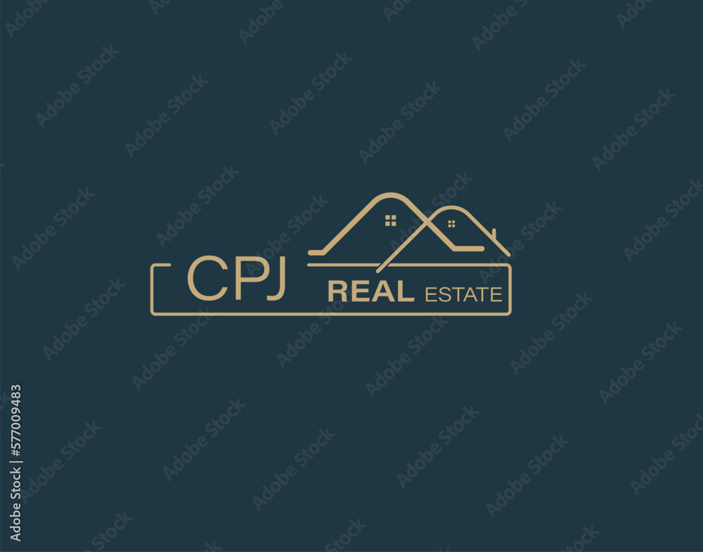 CPJ Real Estate and Consultants Logo Design Vectors images. Luxury Real Estate Logo Design